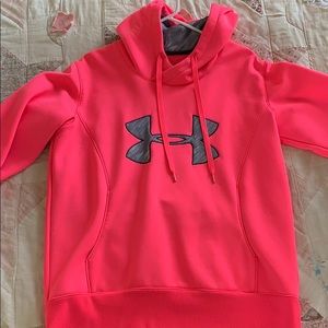 Bright pink Under Armour sweatshirt